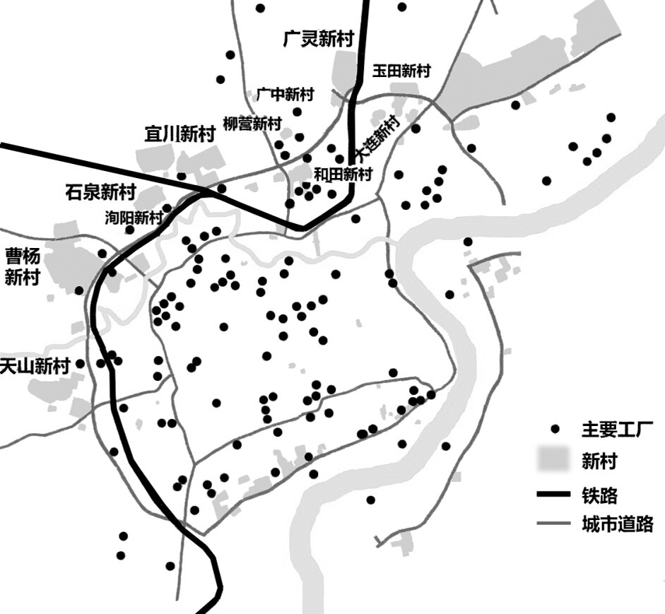 图4-6　1979 年上海市新村与工厂分布图.jpg