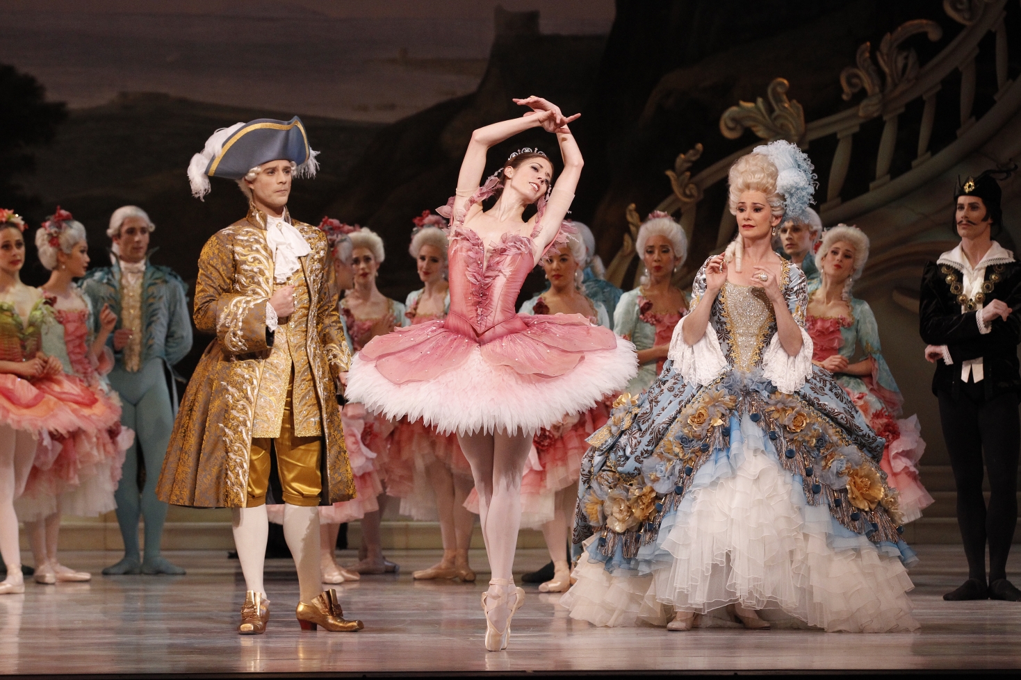 Matt Donnelly, Lana Jones and Lisa Bolte in The Sleeping Beauty. The Australian Ballet 2015. photo Jeff Busby.jpg