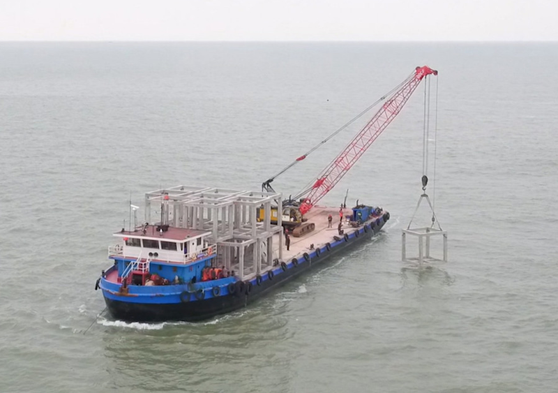 工程船正在投放正方型的人工鱼礁（王波  摄）.PNG