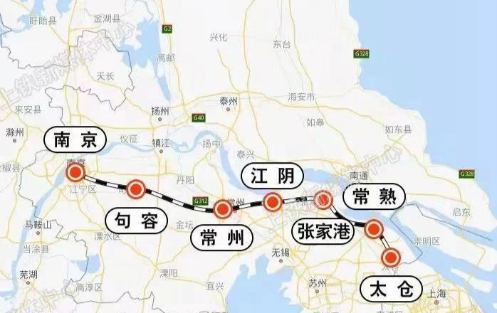 江苏南沿江铁路是 时速350公里的高速