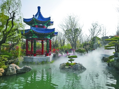 在北京世园会园区品读文化魅力：览千里江山 看世界文化