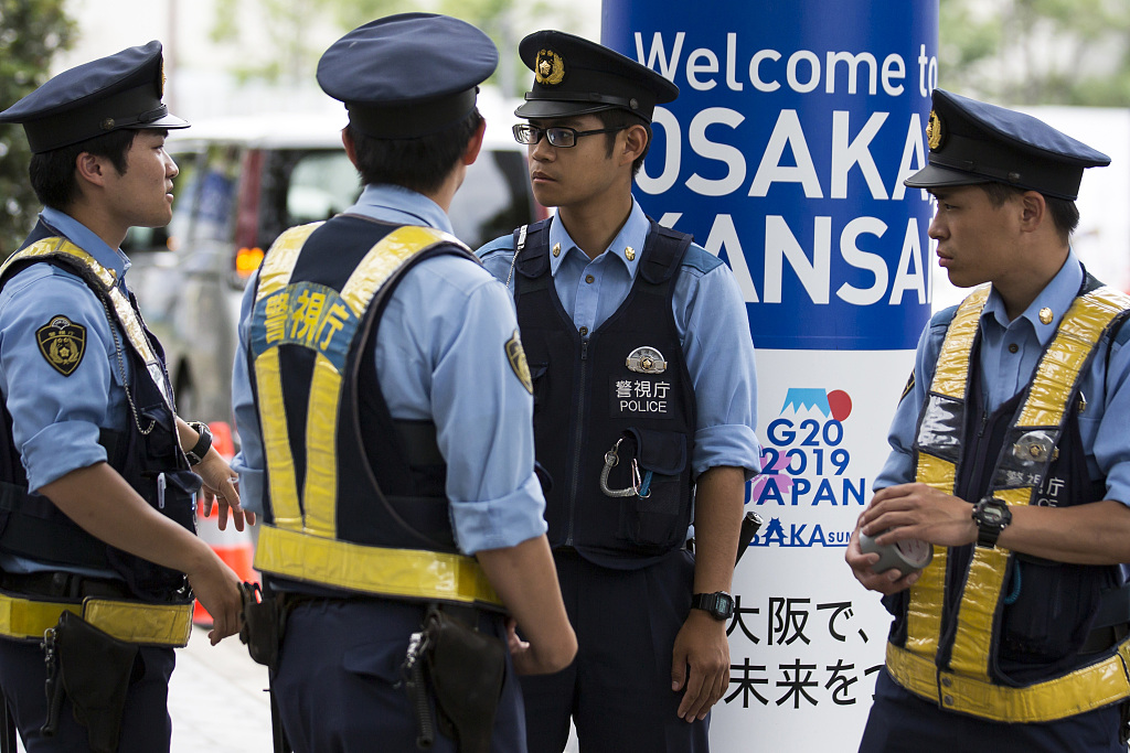 大阪g20峰会安保进入最严状态32万名警察执勤车站商场垃圾桶都被清走