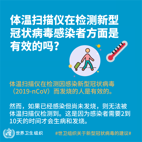 体温扫描仪在检测新型冠状病毒感染者方面是有效的吗？
