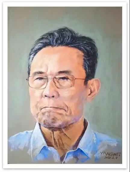 杨巍为钟南山院士作画