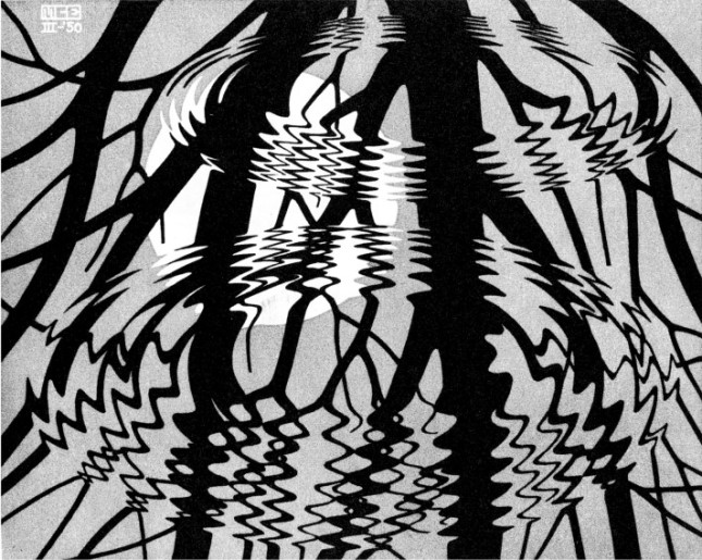 《涟漪》，麻胶版画，1950.jpg