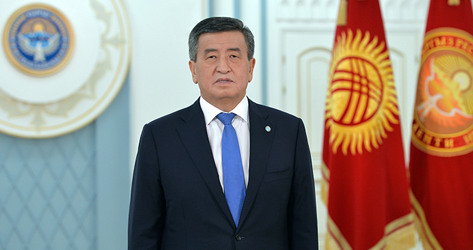 吉尔吉斯斯坦总统热恩别科夫。人民视觉 图