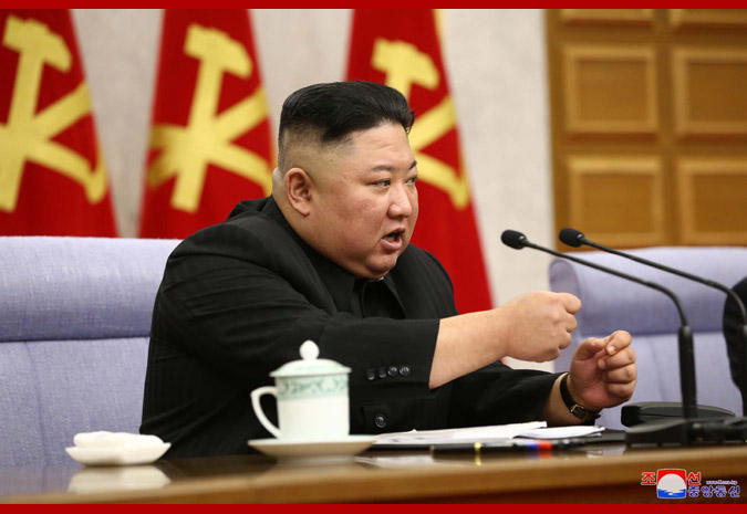 朝鲜劳动党总书记金正恩主持会议  图片来源：朝中社
