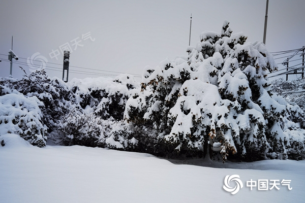 昨天，贵州铜仁万山出现明显积雪。