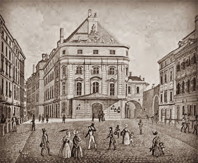 １８４０ 年左右的维也纳康特纳托尔剧院（ 对一幅匿名版画的仿作）.jpg