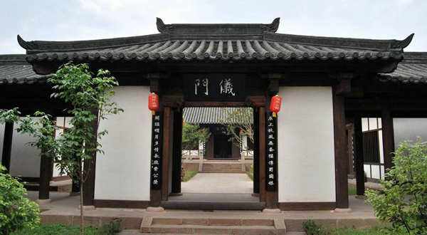 古代庭院大门 江南图片