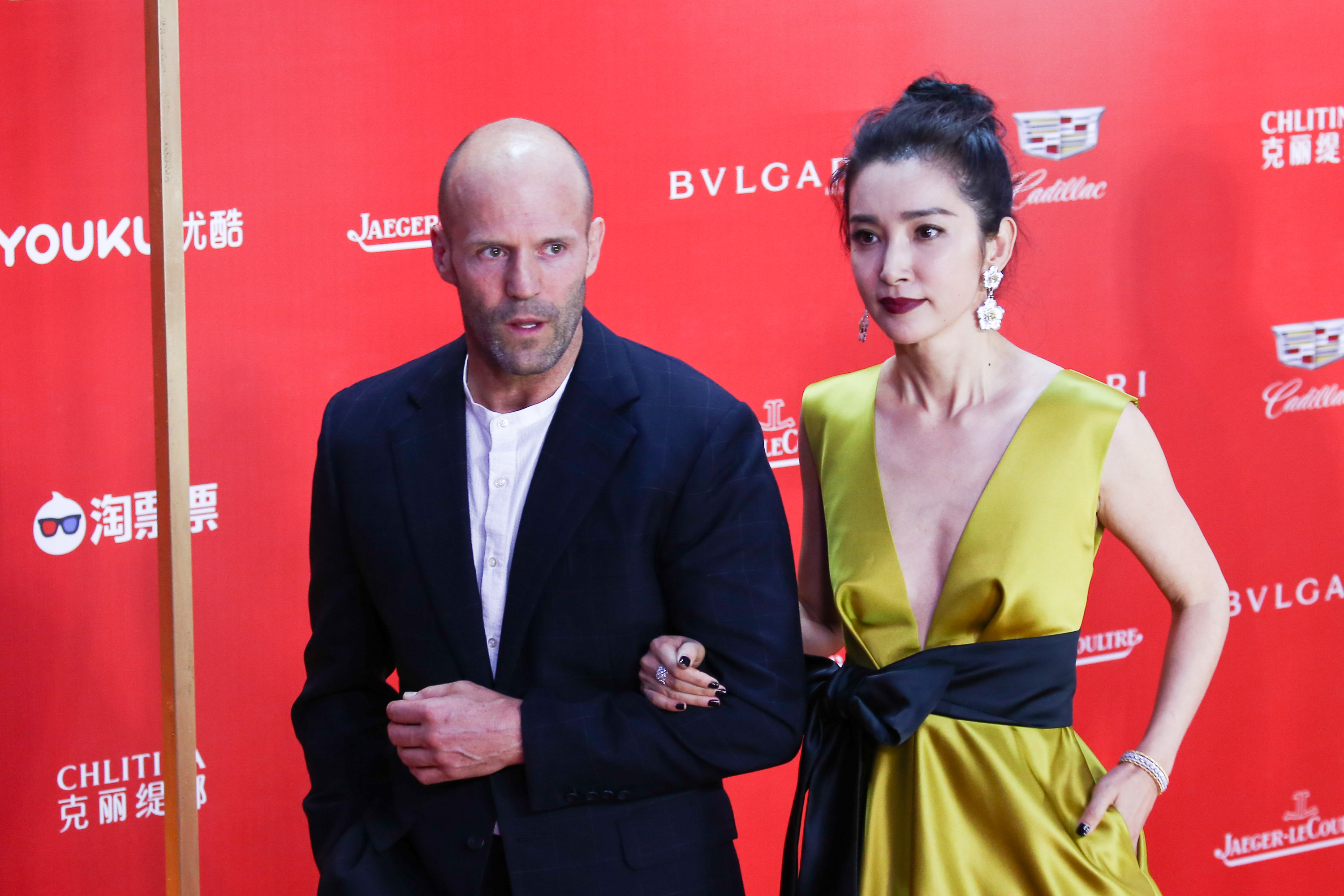 上海国际电影节杰森斯坦森携手李冰冰亮相