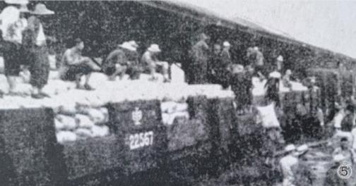 东北大米在火车站装卸，准备运入市区.jpg