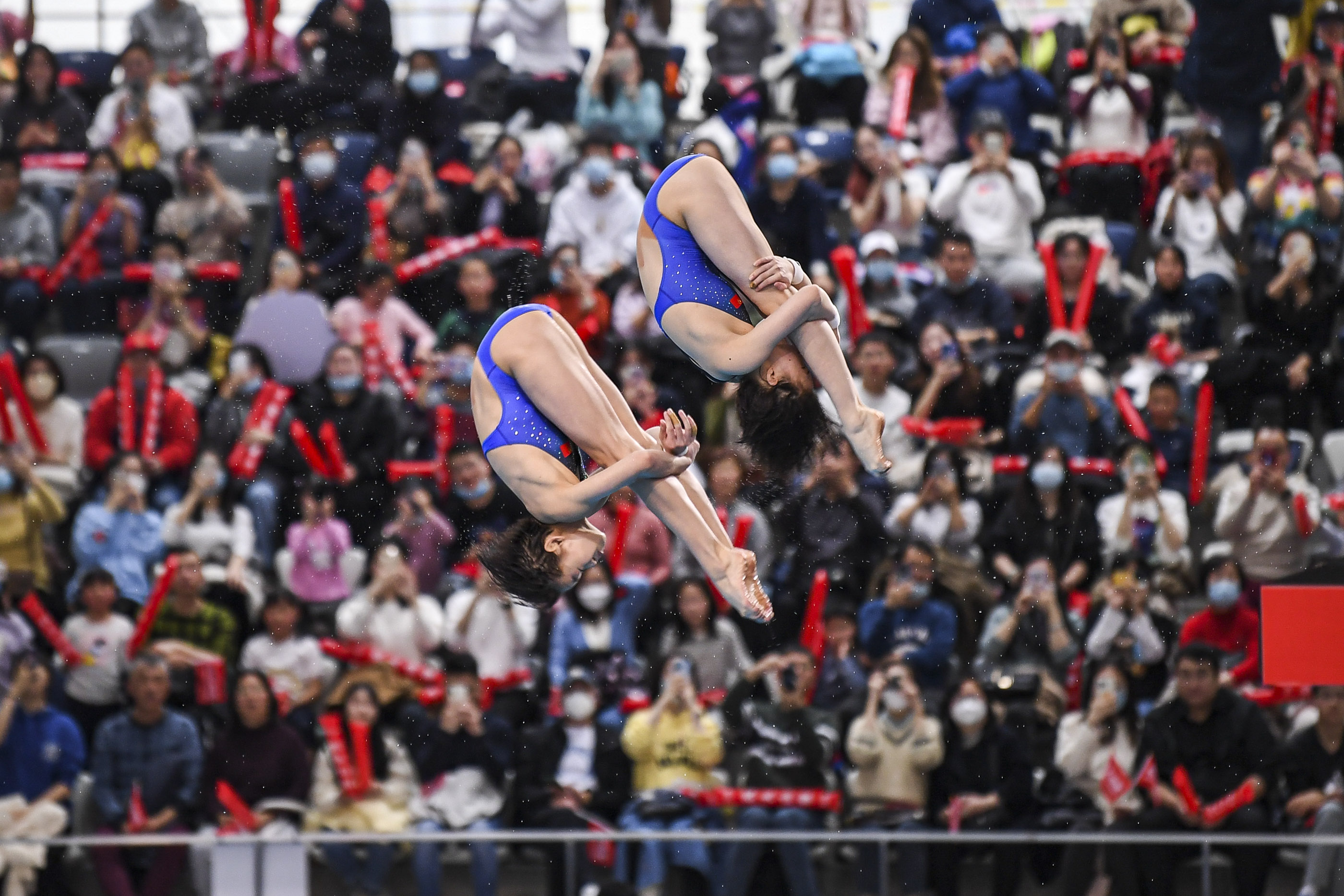 女子双人10米跳台决赛图片
