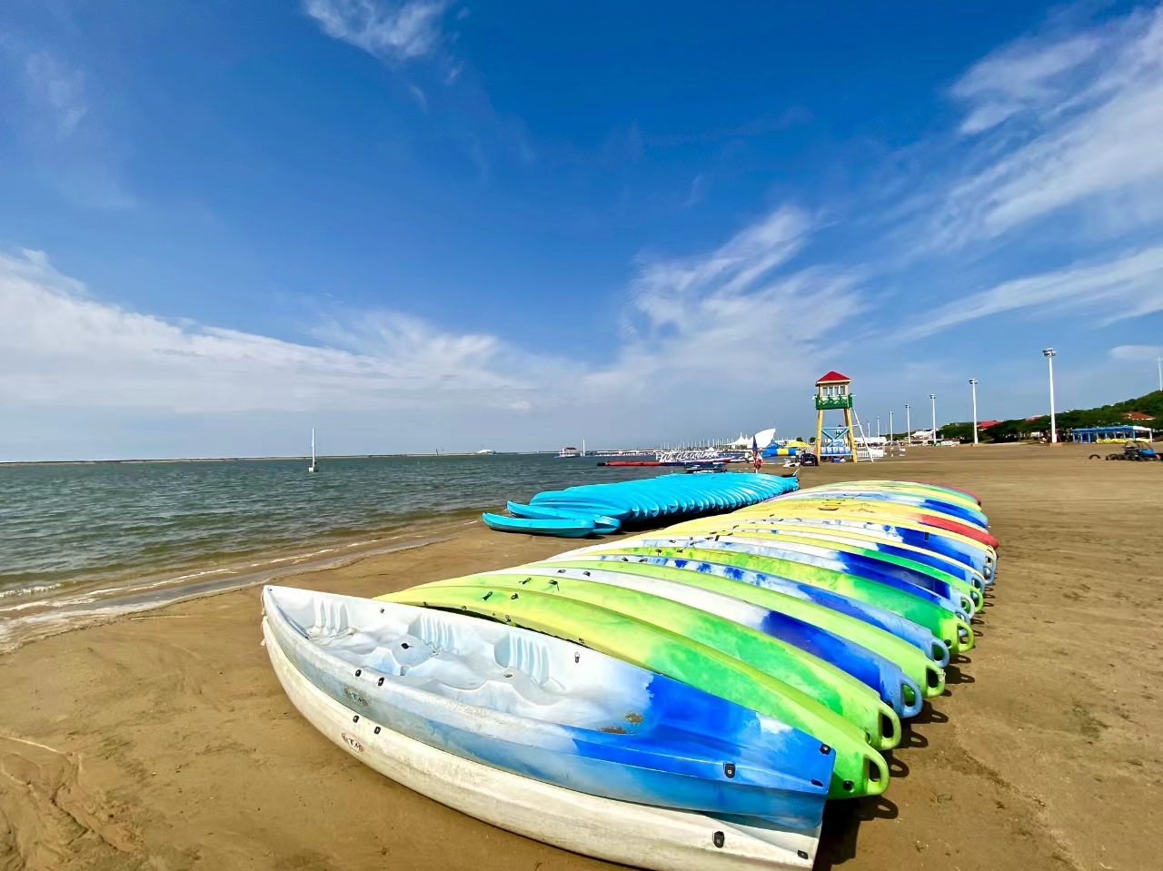 上海奉贤碧海金沙海滩图片